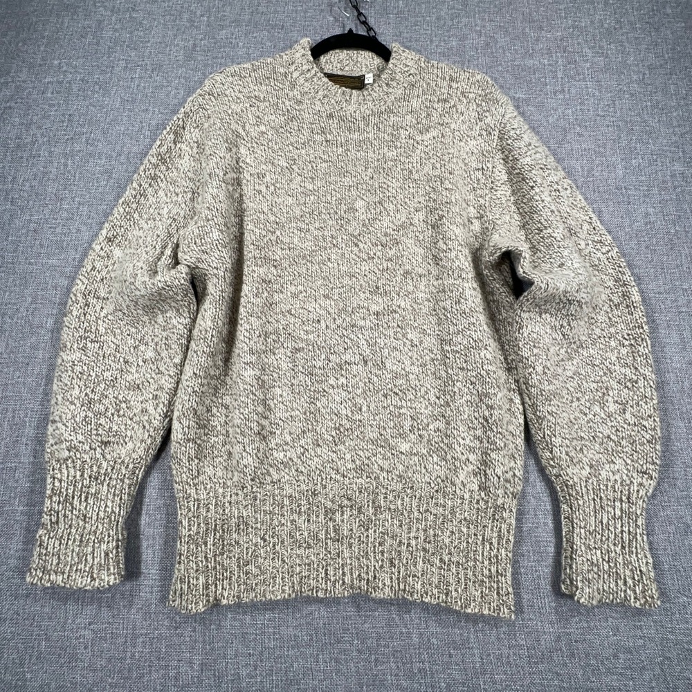 Vintage 90s Eddie Bauer Sweater Mens L (Fits as Medium) Ribbed Hem Wool Blend